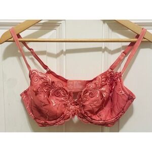 NWOT Soma‎ Sensuous Sides Full Coverage Lace Bra Floral Embroidery 34D